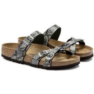 Birkenstock Franca Python Black Sz 8 39